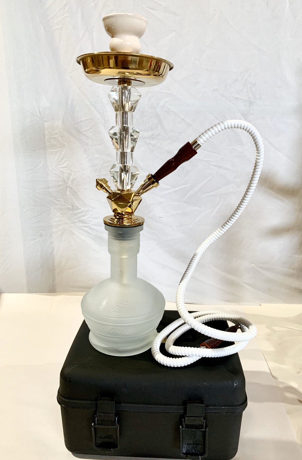 21 Inch INHALE®️ HEAVY DUTY HOOKAH WITH A CRYSTAL SHAFT IN A SUITCASE