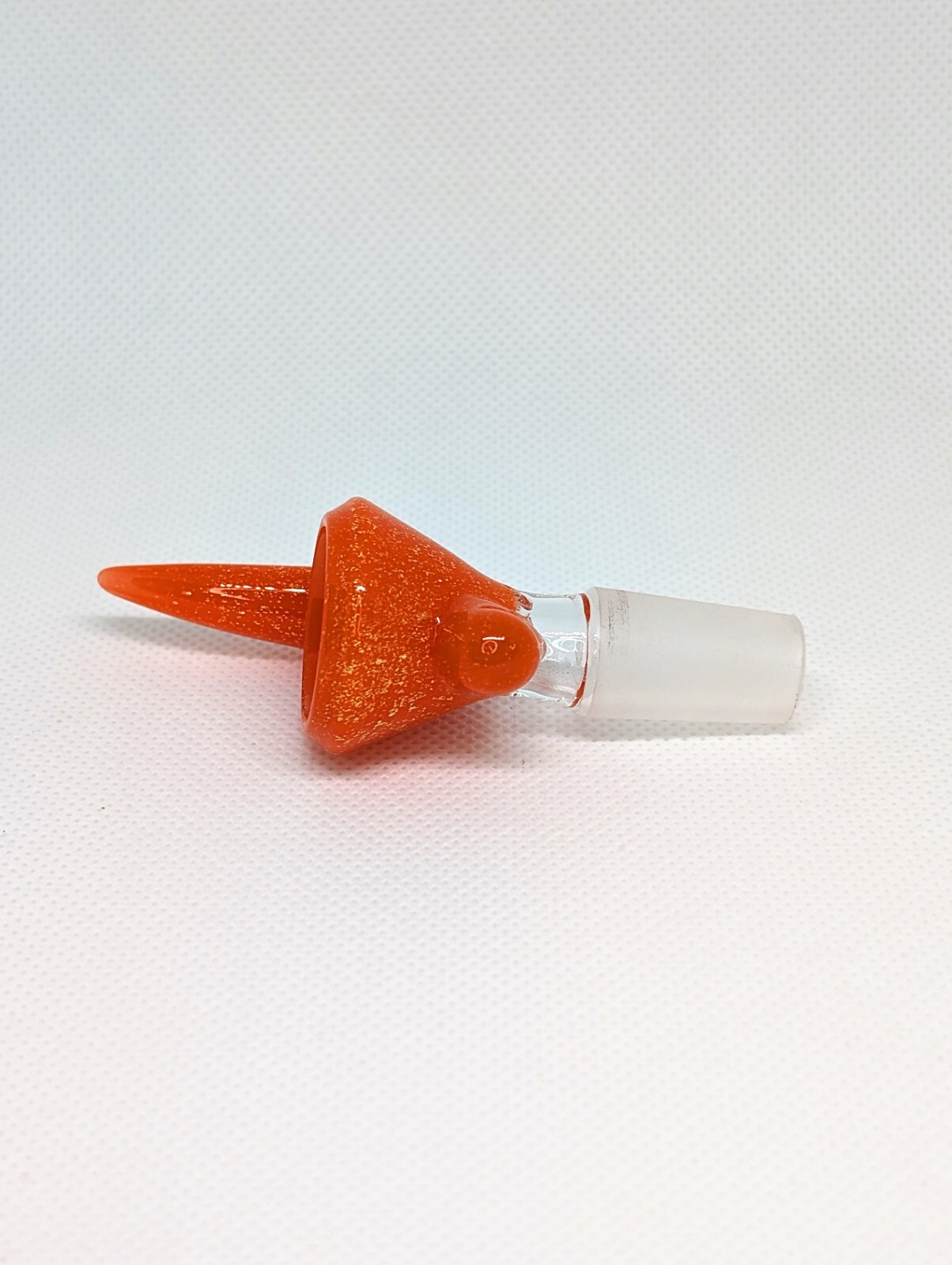 3&Prime; Screen Filter Crushed Opal Tangerine Horn Bowl 14mm Funnel Slide Bong Hookah
