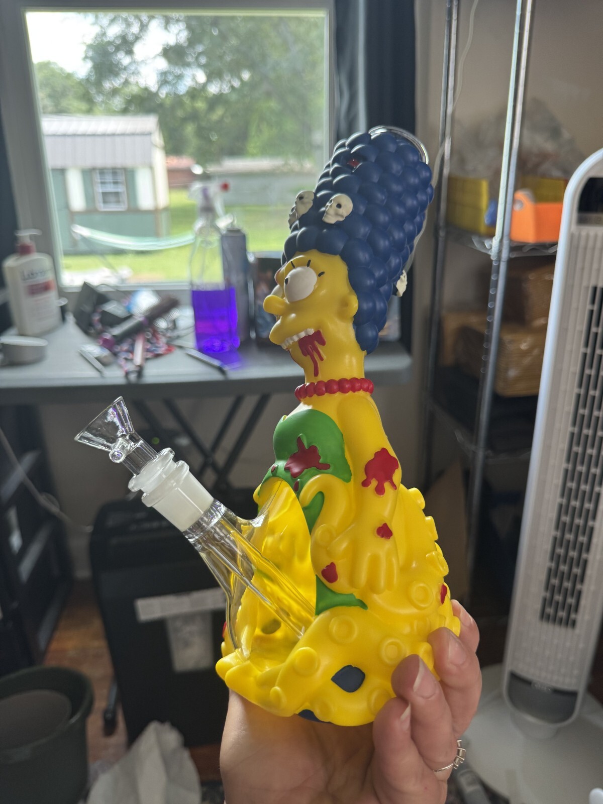 Bong Skull Punk Rocker Zombie Marge Hookah Silicone Water Pipe Smoking