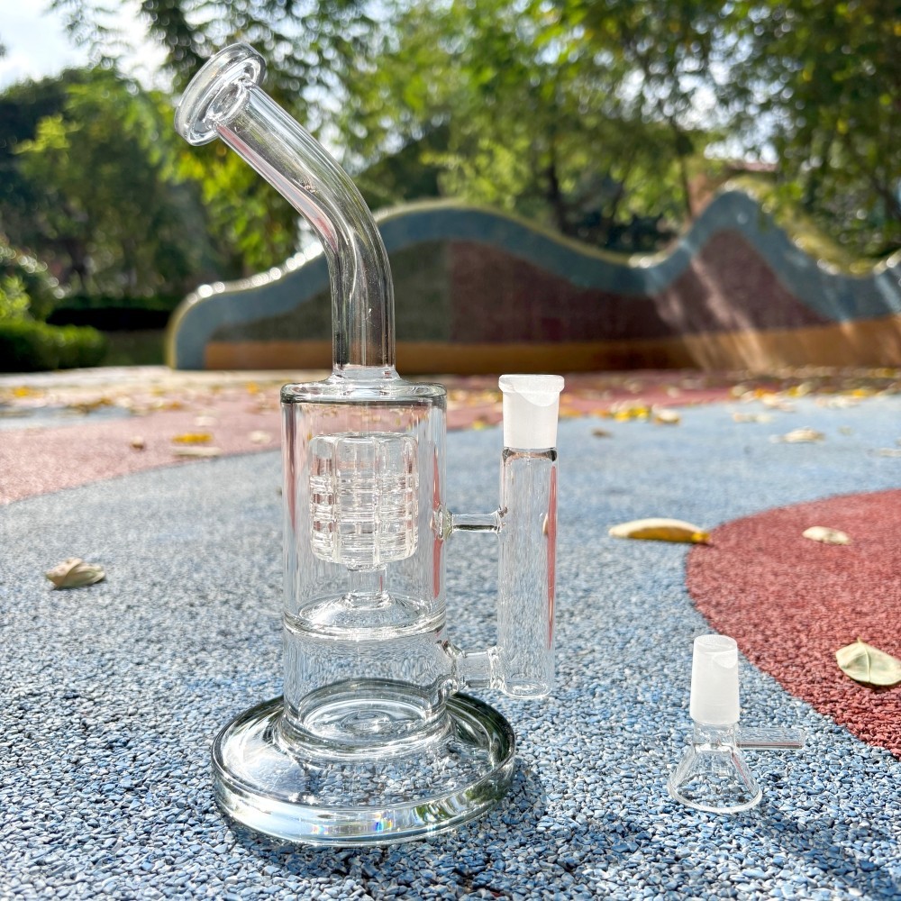 Thick 9&Prime; Glass Bong Matrix PERC Smoking Water Pipe Bubbler Hookah W/Ash Catcher