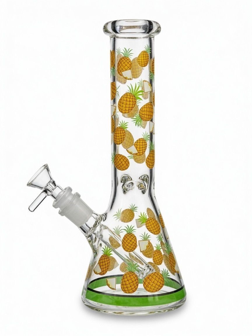 10&Prime; Pineapple Water Pipe Glass Bong Fruit Character Tropical Theme
