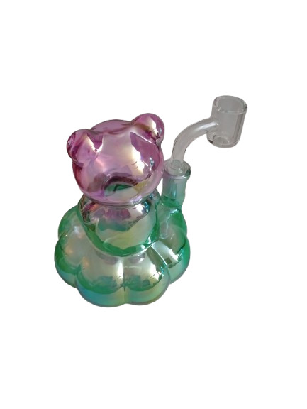 Electroplate Floating cloud bear water bong smoking hookah