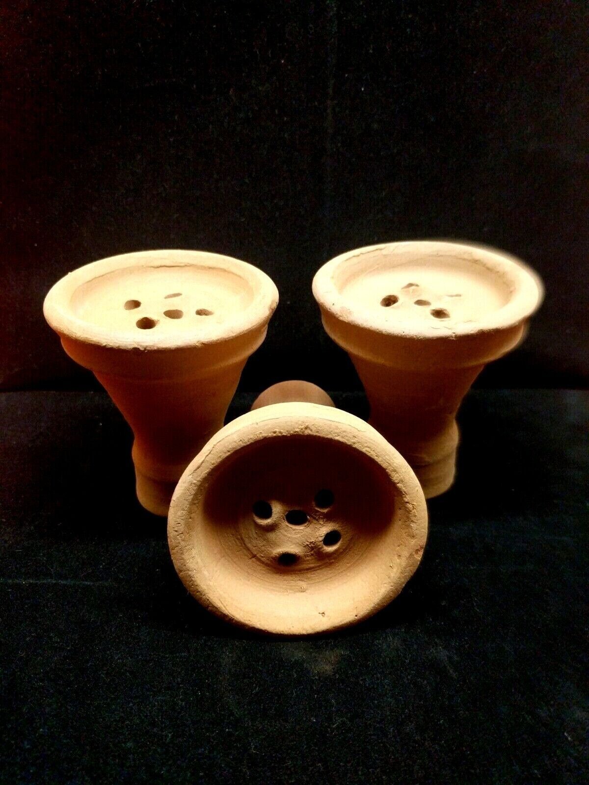 2X – Hookah Bowl Head Clay Shisha Nargila Smoke Universal + 12 mouth tip