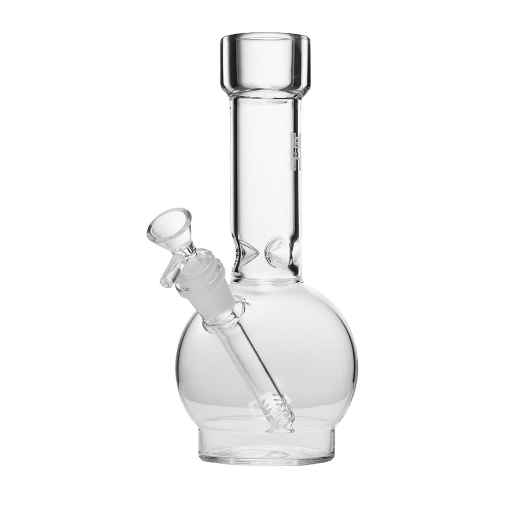Human Grade 9&Prime; Ball Water Pipe FUME W SMOKE GRAY ACCENTS Thick Boro Glass