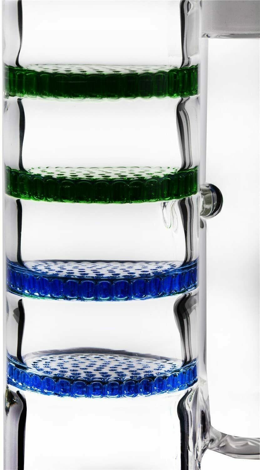 RORA 16.5&Prime; Honeycomb Tube Glass Bongs Heavy Smoking Water Pipes Perc Bongs W/ICE