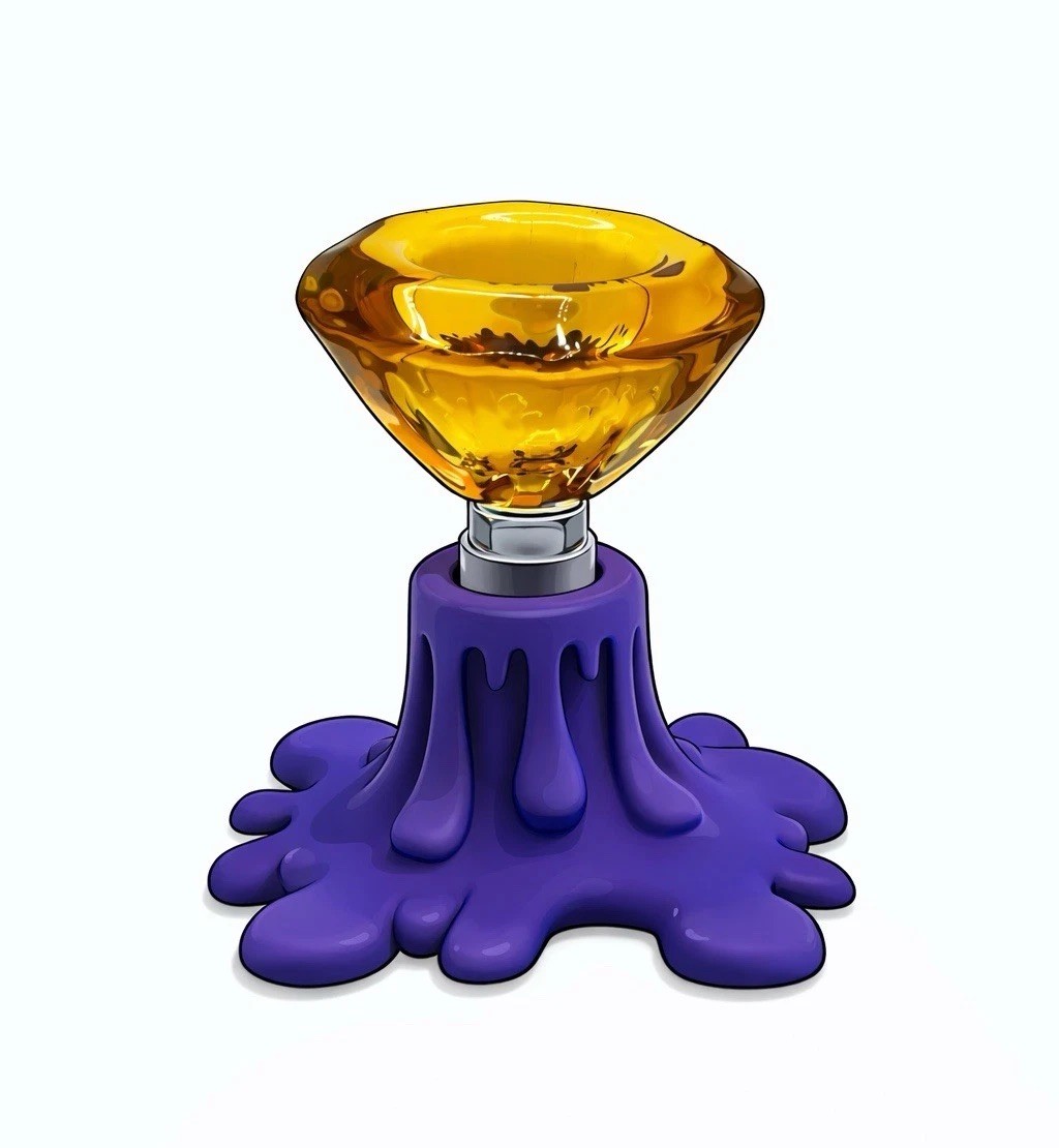14mm Purple Bong Bowl Slide Stand – « Drippy »