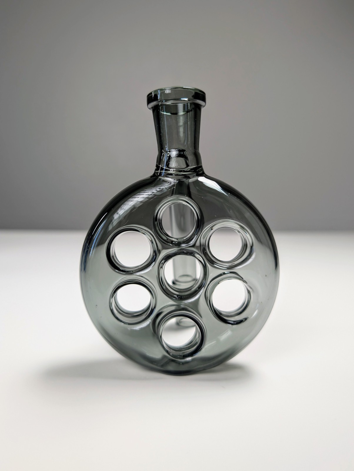 14mm 45° Smoke Swiss Cheese Premium Dry Ash Catcher Water Pipe Bong Bubbler