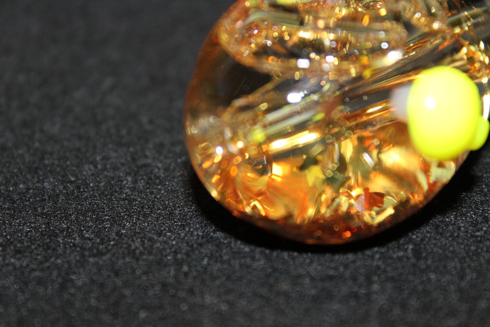 5&Prime; SOLAR GOLD FREEZE Glass Tobacco Smoking Pipe – Holographic Confetti – Accents
