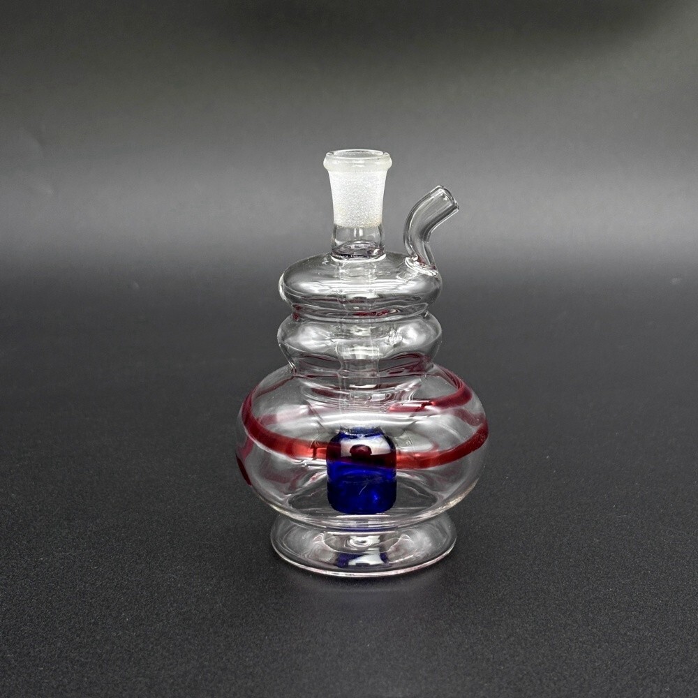 4&Prime; Premium Glass Bong Perc Filter Water Pipe Hookah Bubbler w/10mm Bowl + Hose