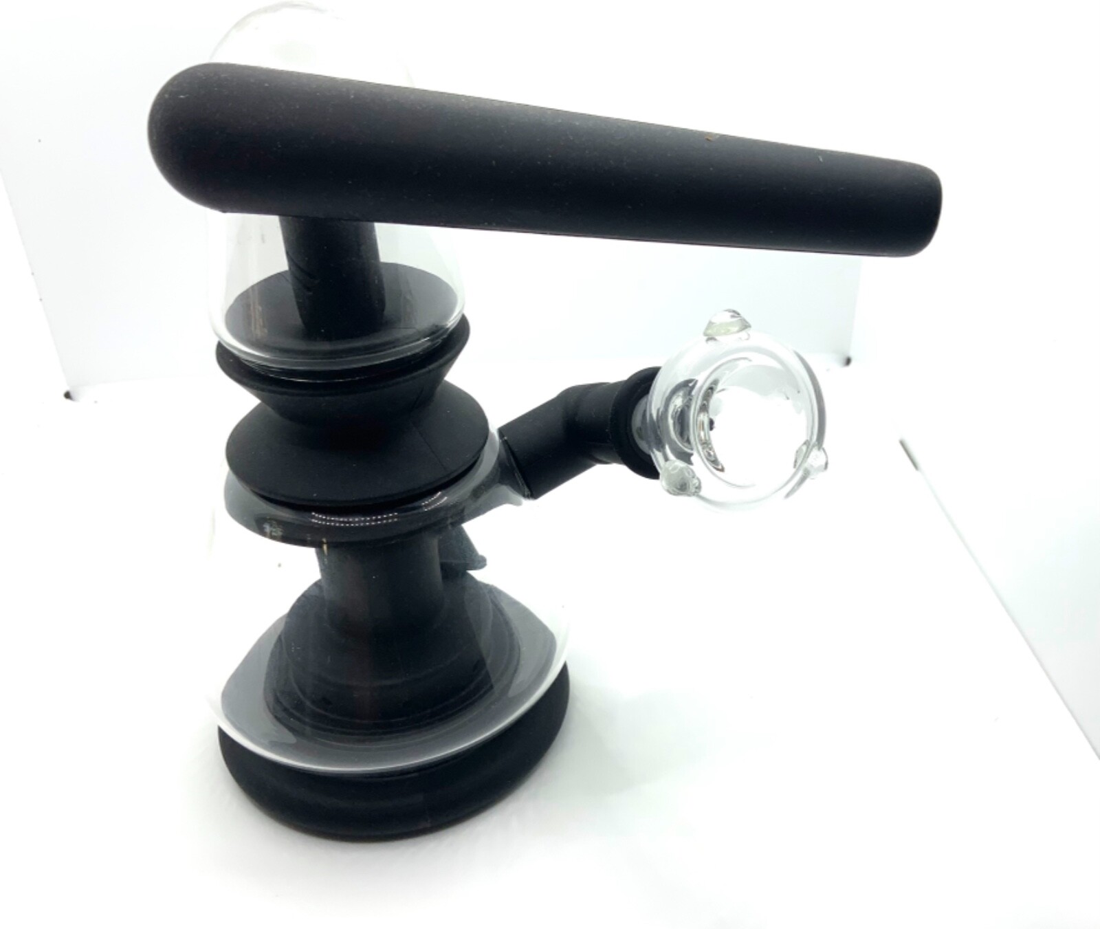 10 1/4 Inch Glass And Silicone Smoking Water Pipe Bong Bubbler