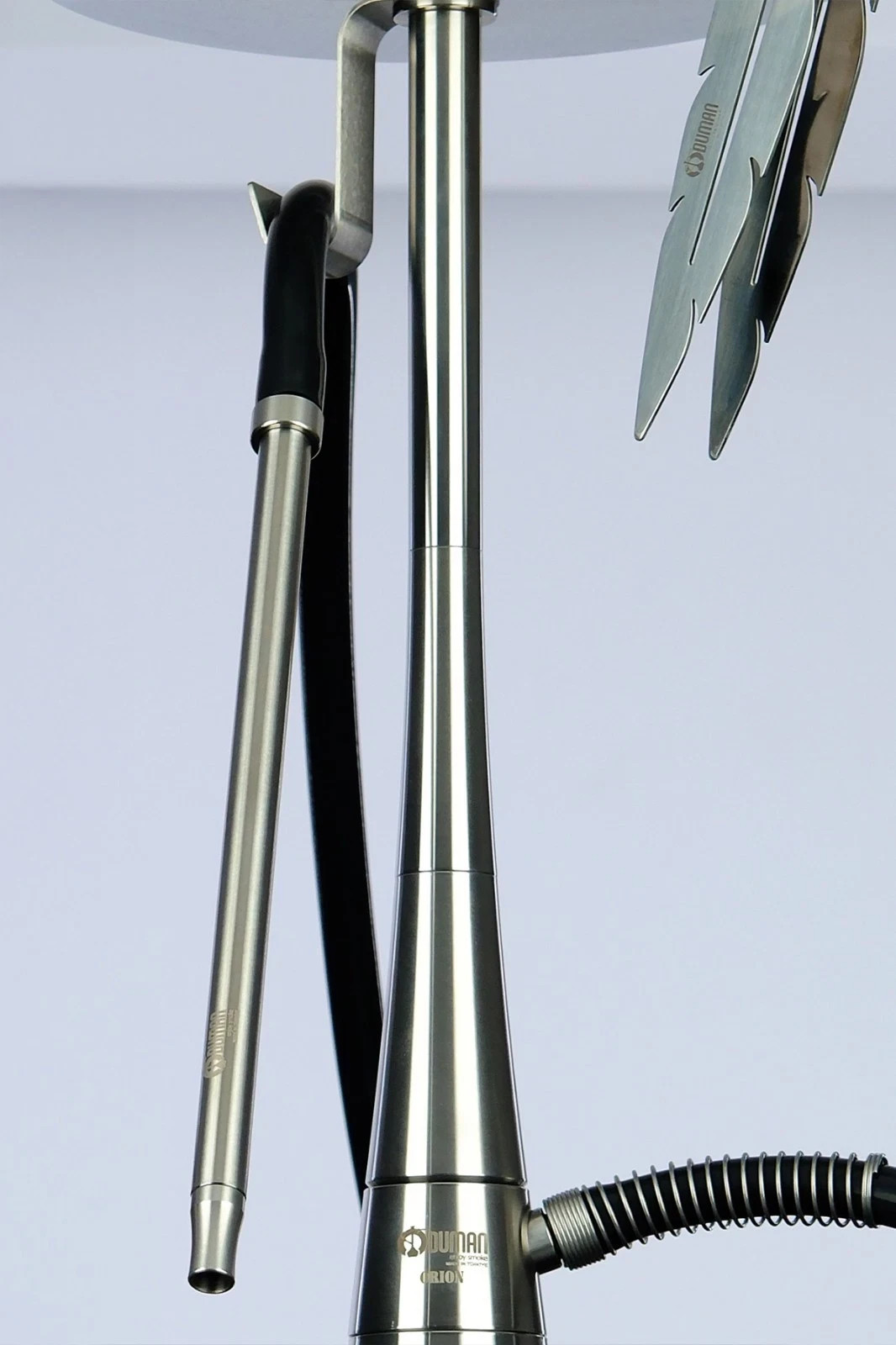 Oduman Hookah Orion Shisha Silver Black Glass Hand Made Pro Bag Set Express Deli