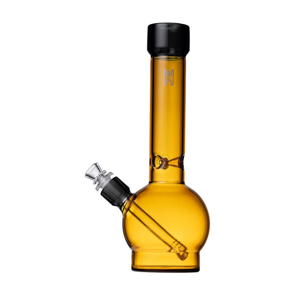 Human Grade 12&Prime; Ball Water Pipe FUME W SMOKE GREY ACCENTS Thick Boro Glass