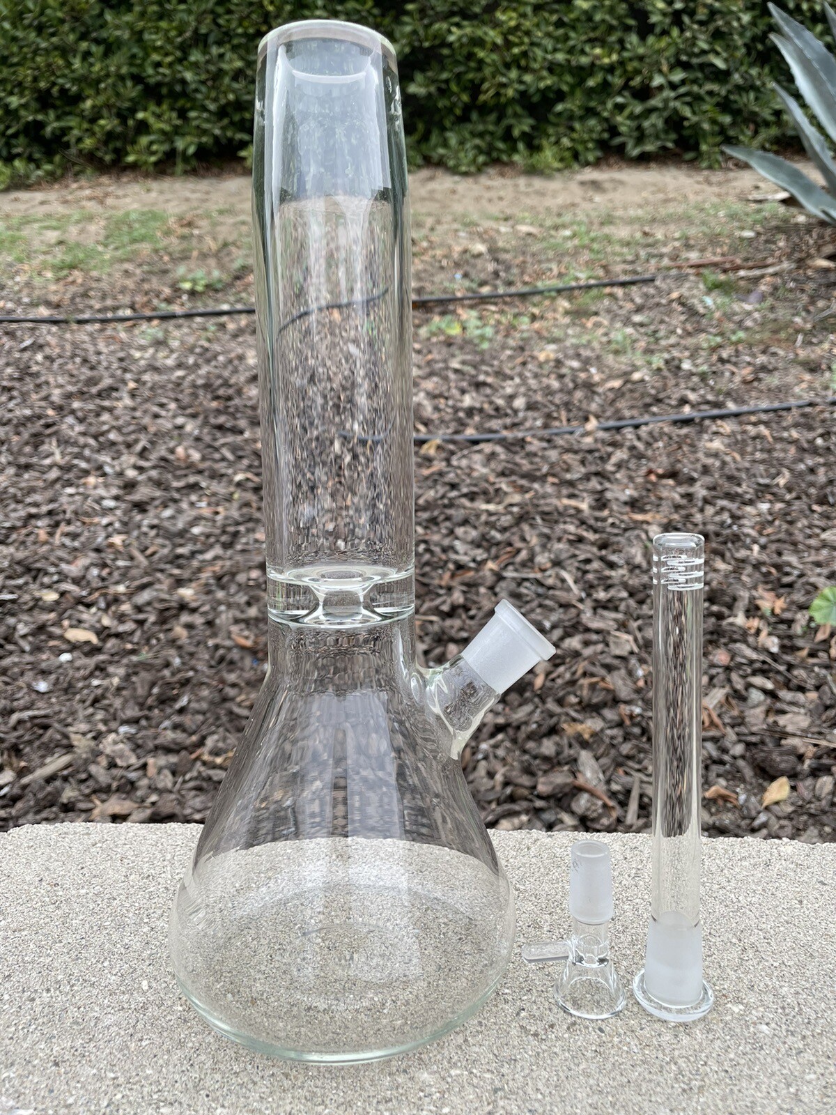 5mm Thick Glass Water Pipe Bong base/ball 12”Inch