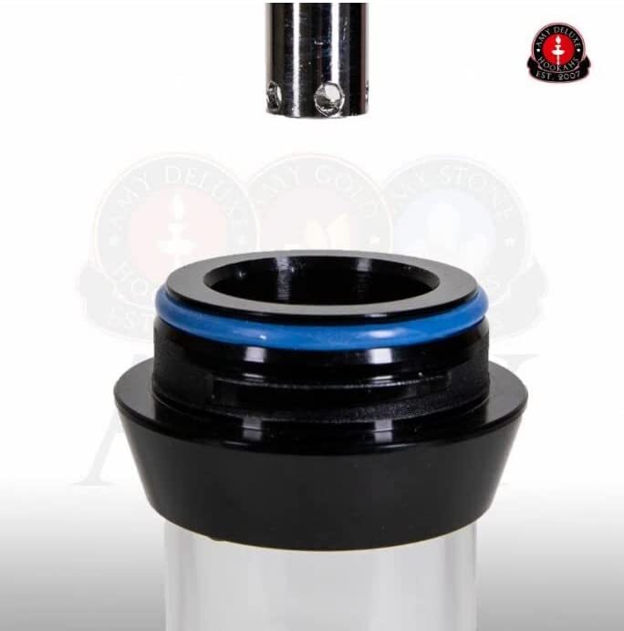 Made in Germany Hookah Shisha Heavy Metal Stainless Steel Aluminum Glass, Blue