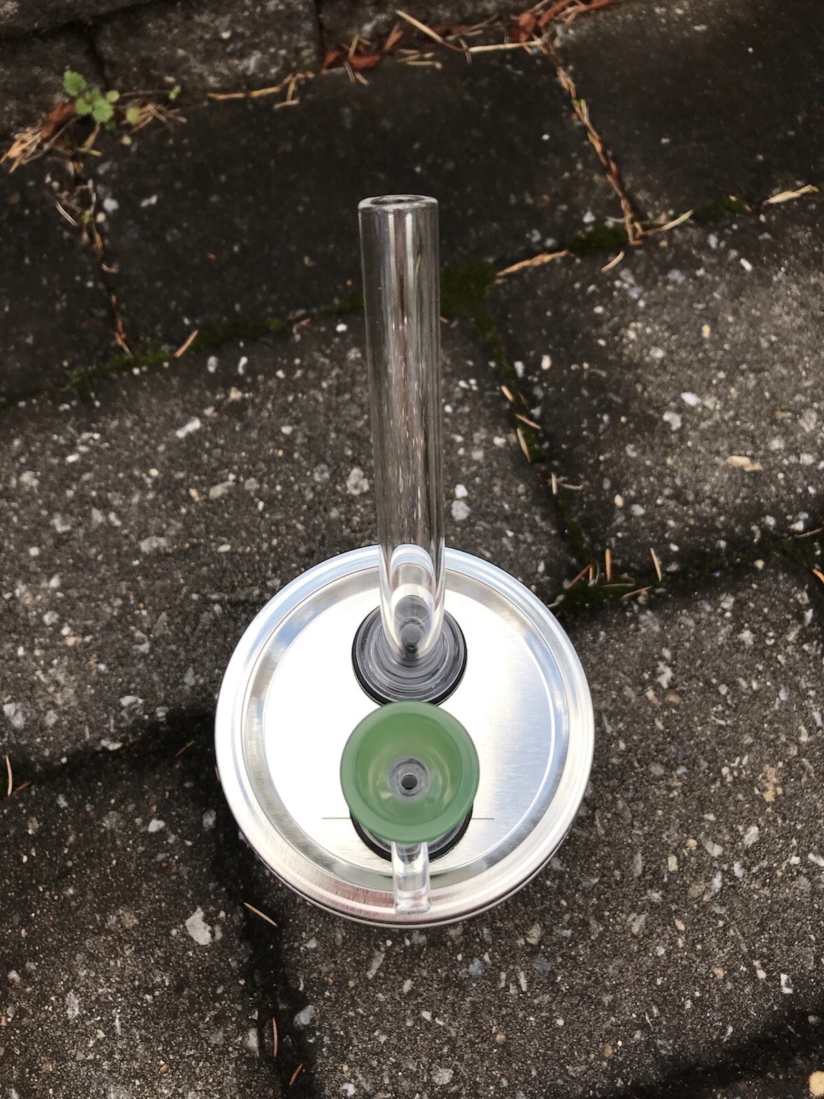 Swiss Downstem Water Pipe Mason Jar Bong 32oz 14mm Bowl Bubbler Mouthpiece