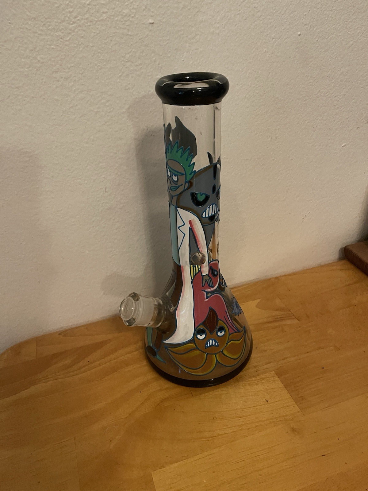 12” Hand Painted Beaker Bong