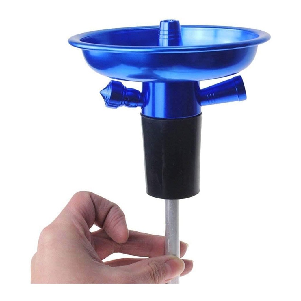 Portable Metal Hookah Stem – Use with Glass or Plastic Bottles