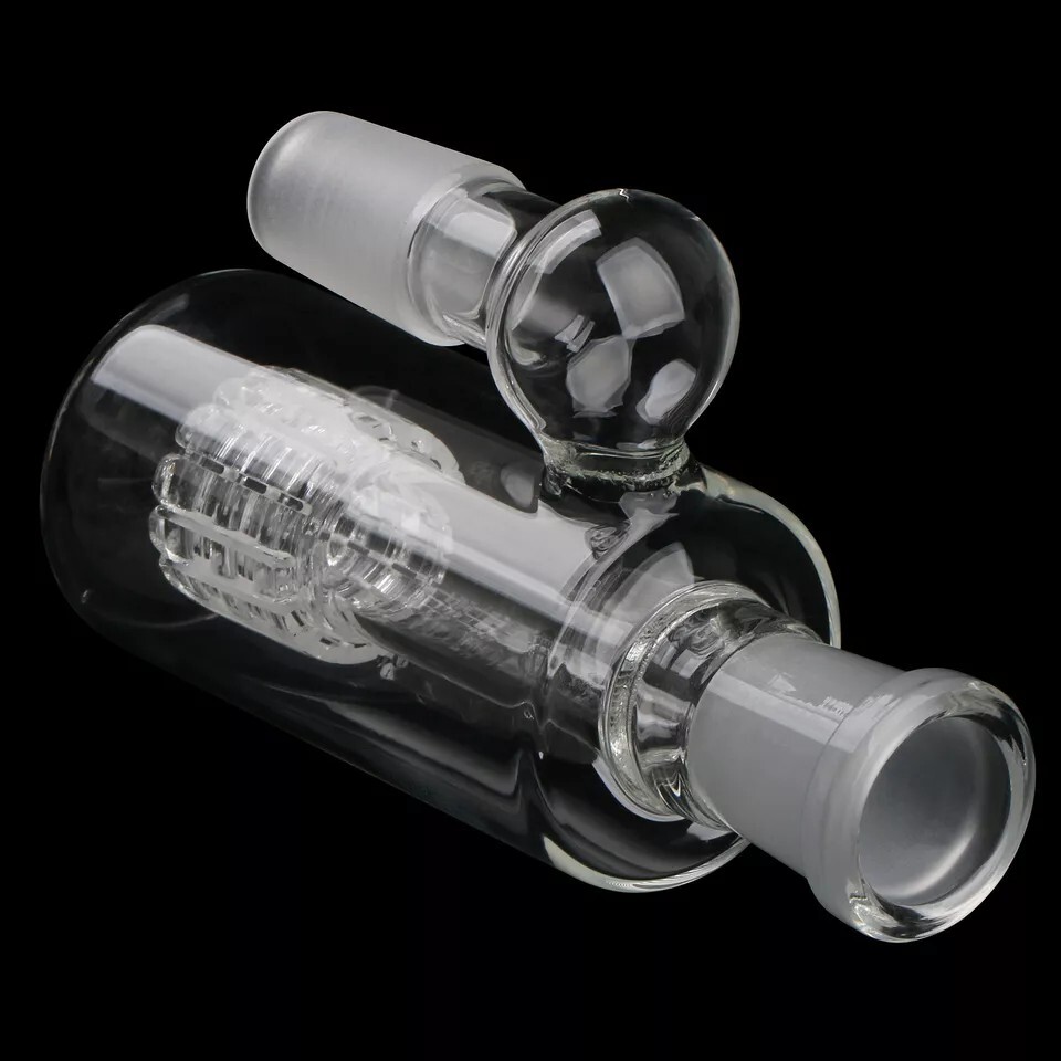Quality 18mm 90° Glass Ash Catcher Matrix Filter Smoking Bubbler for Water Bong