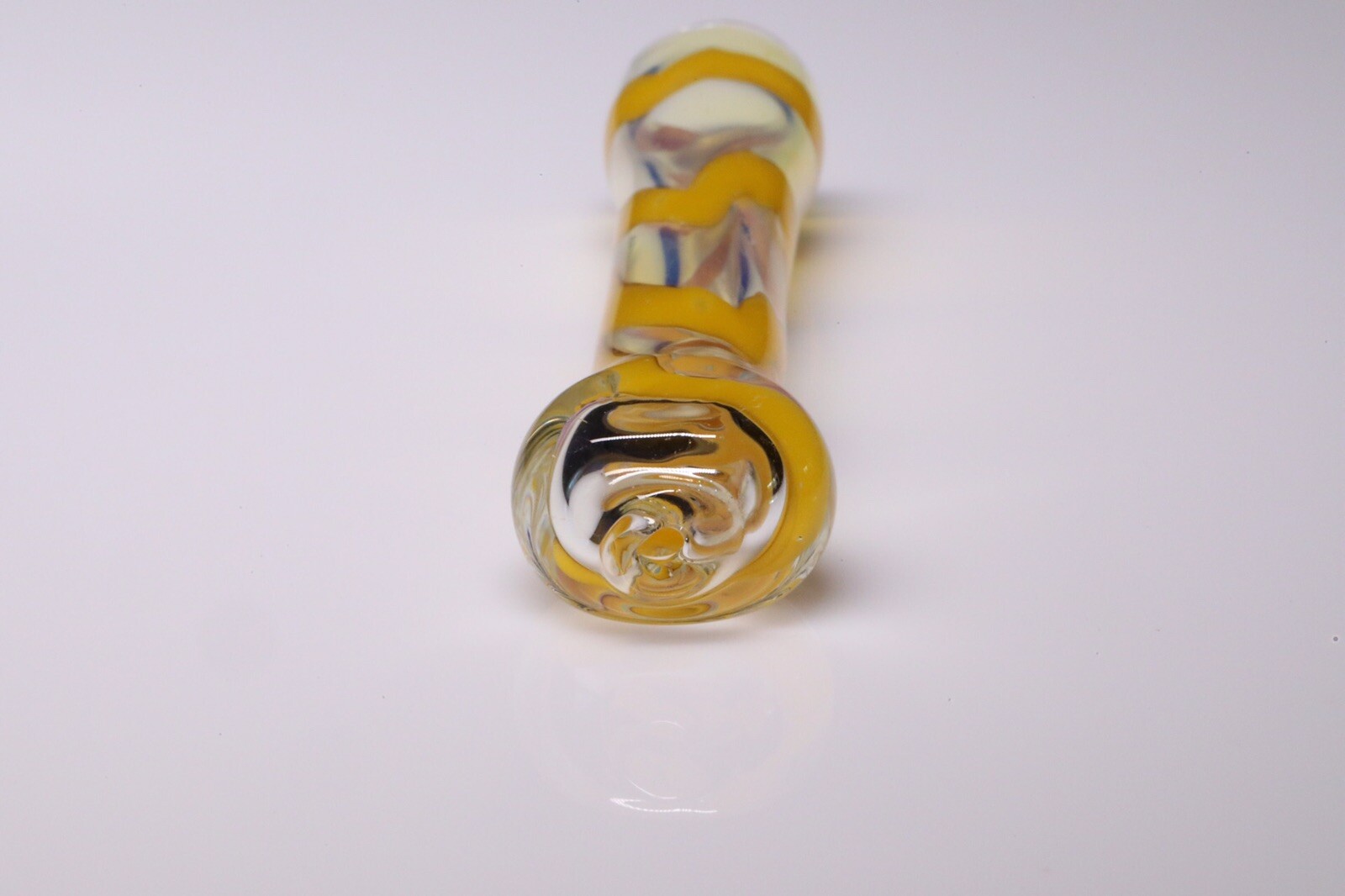 SMOKING TOBACCO CHILLUM 3” ONE HITTER BLOWN GLASS HEAVY ART HAND HERB BOWL PIPE