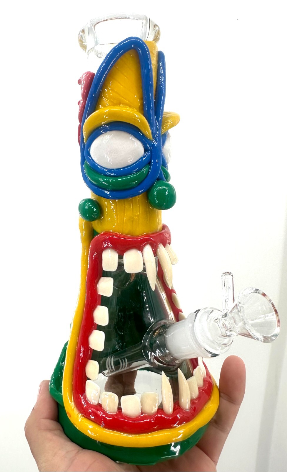 10&Prime; 3D Glass Bongs Smoking Glass Water Pipe with 14mm catcher