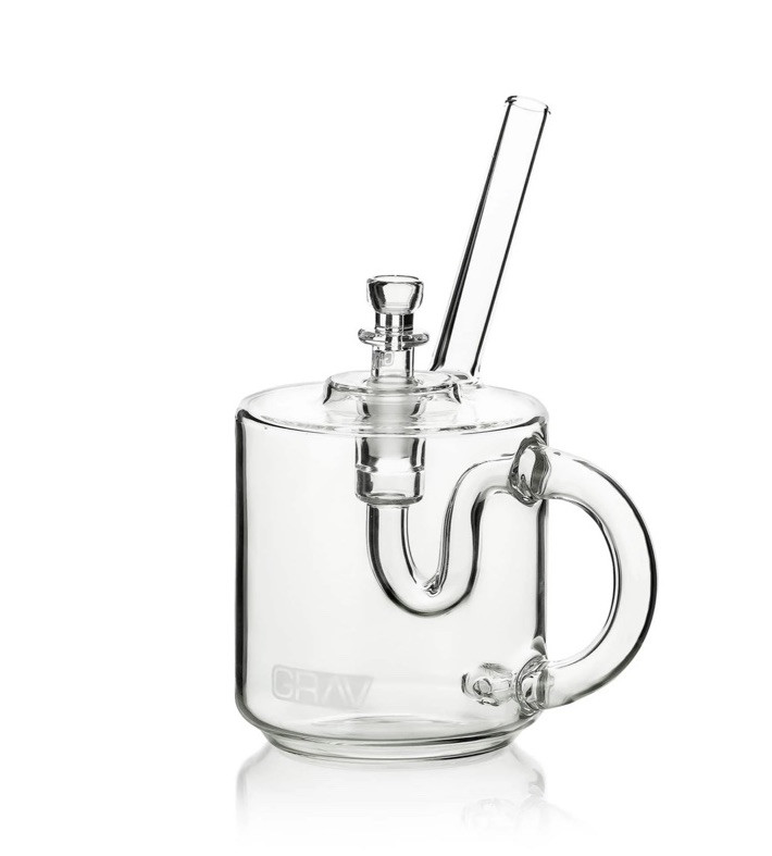 Grav® Coffee Cup Mug BUBBLER, Water Pipe,Borosilicate Glass, Authorized Dealer,C
