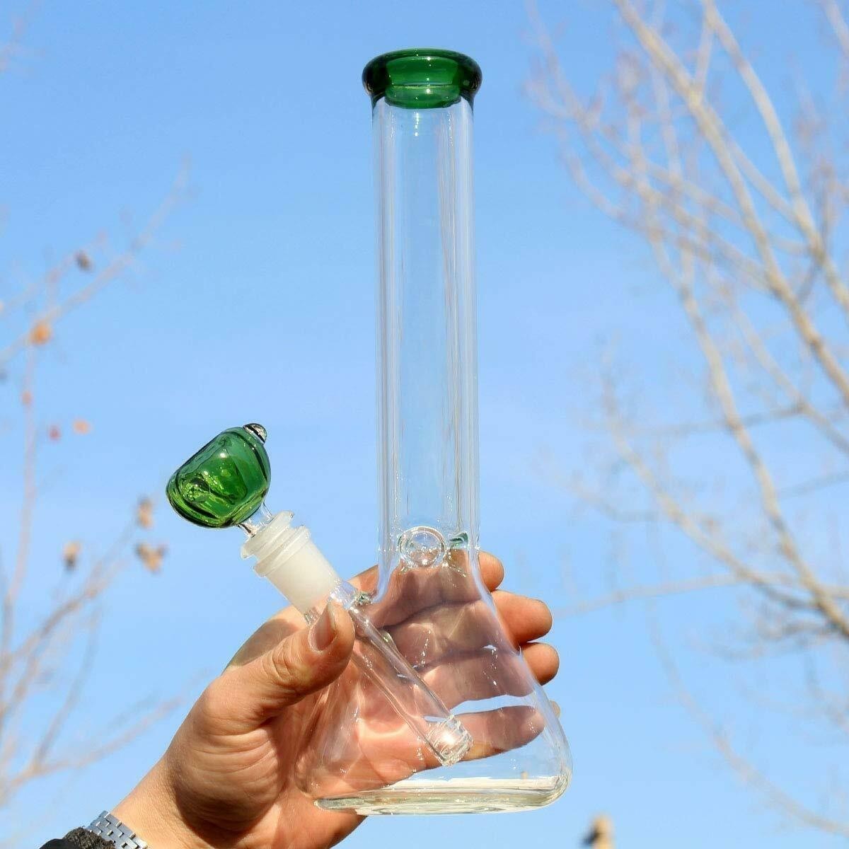 Heavy Glass Bong 10 inch Water Pipe Smoking Bong Beaker+14mm Bowl hookah US