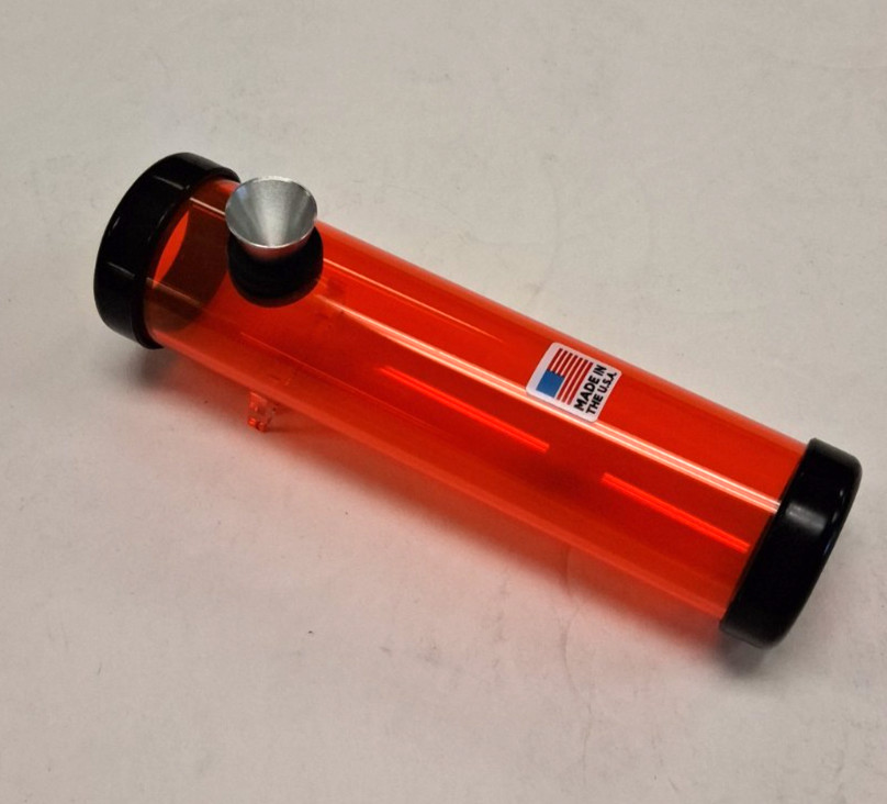 6&Prime; PLASTIC ROUND STEAMROLLER METAL BOWL TOBACCO SMOKE HANDPIPE ORANGE 1.5&Prime;M