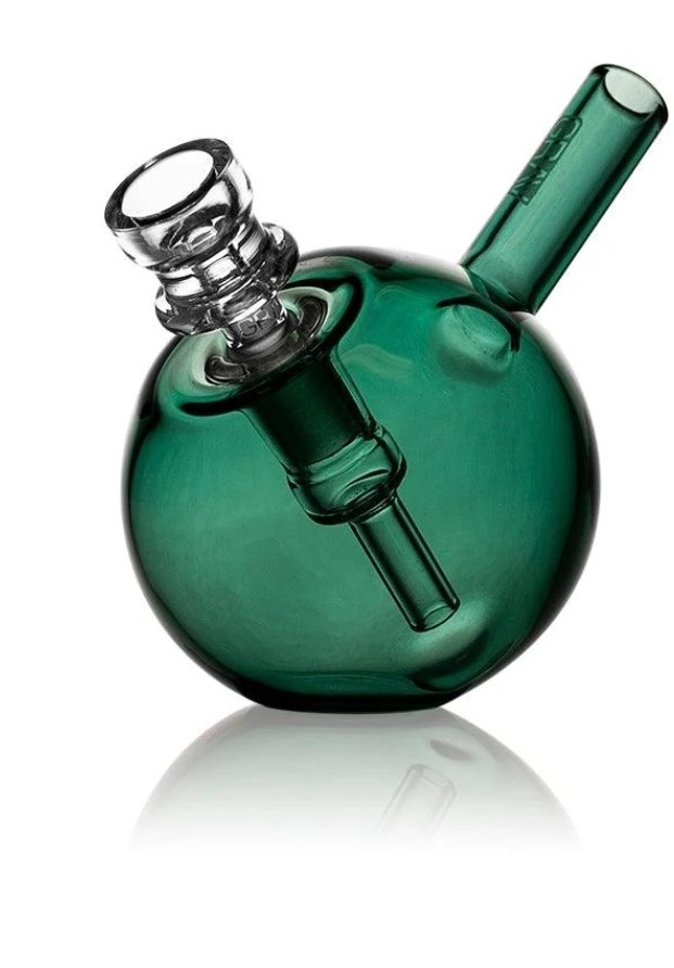 Grav SPHERICAL Pocket Bubbler Glass Water Hand Pipe | Lake Green | USA |