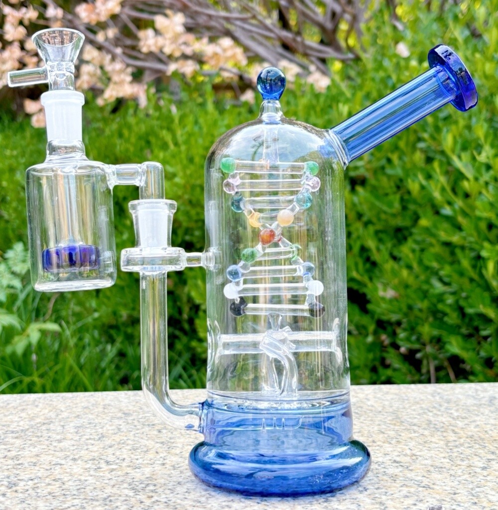 8.6&Prime; Glass Bong Gene Tornado Filter Water Pipe Hookah Bubbler W/Ash Catcher