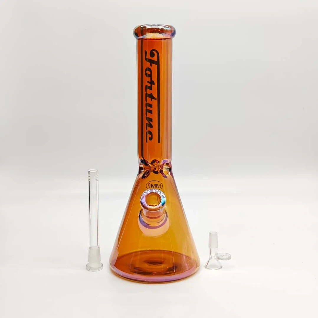 14“ Fortune | Electroplated Beaker Bong | Thick 9mm Glass | Water Pipe Bubbler