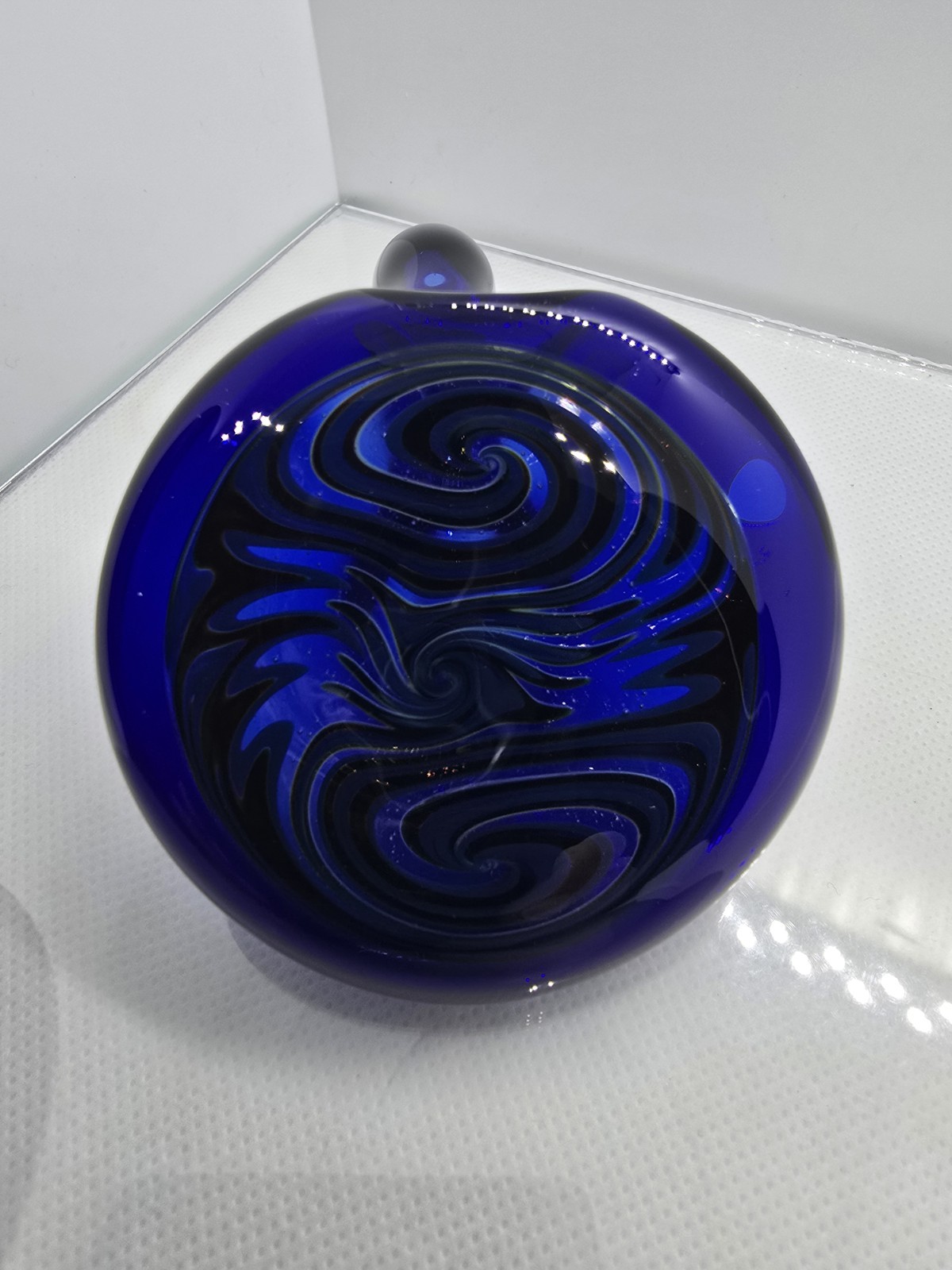 Cobalt Blue Boro Glass Sherlock Wig Wag Pipe NEW! 💙