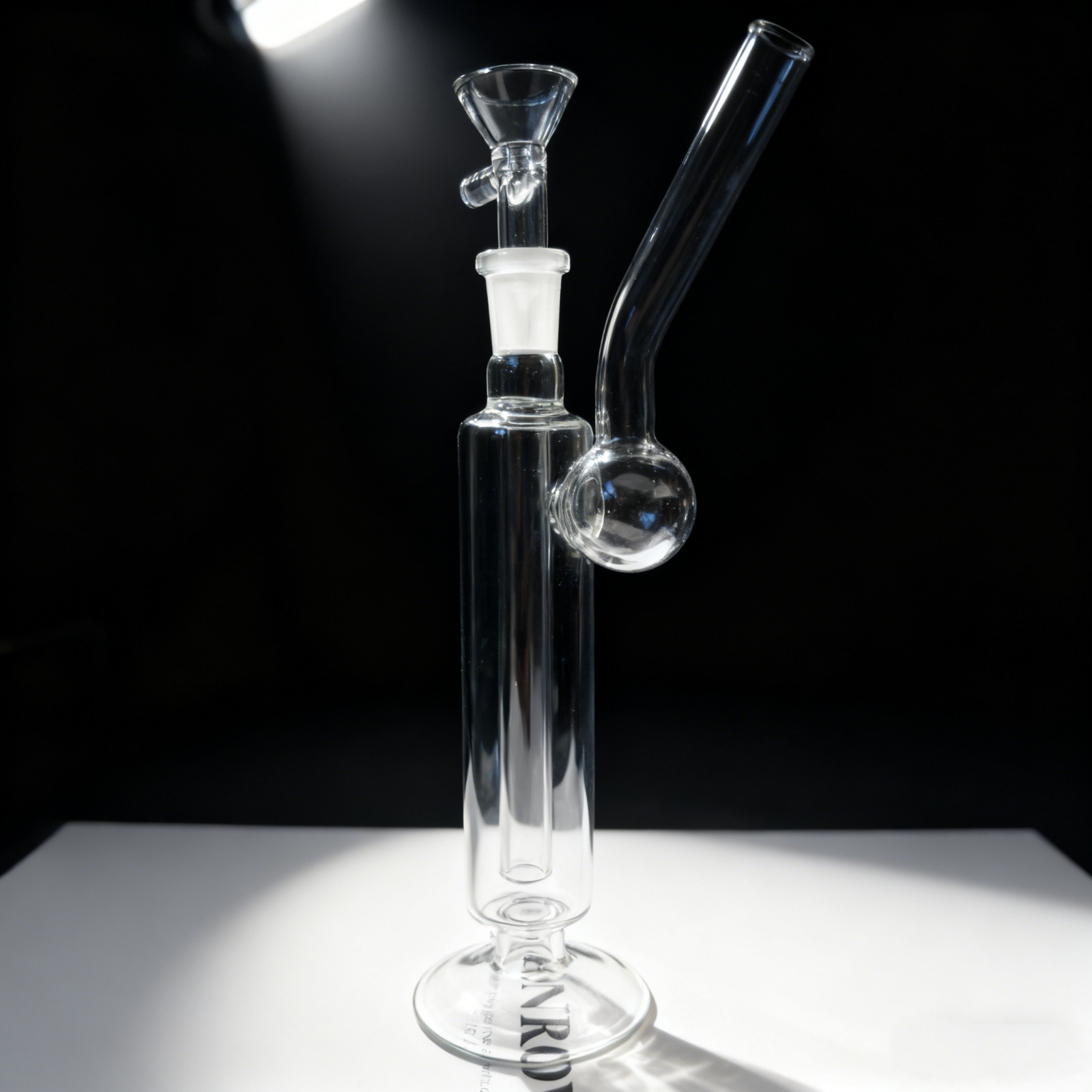 6.7&Prime; Glass Bong Straight Tube Smoking Water Pipe Portable Bubbler W/Herb Bowl
