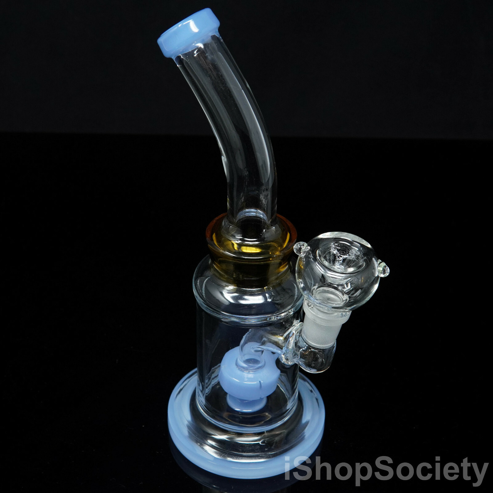 8.5” Orange Bend Single Discs Hookah Water Pipe Tobacco Smoking Pipe