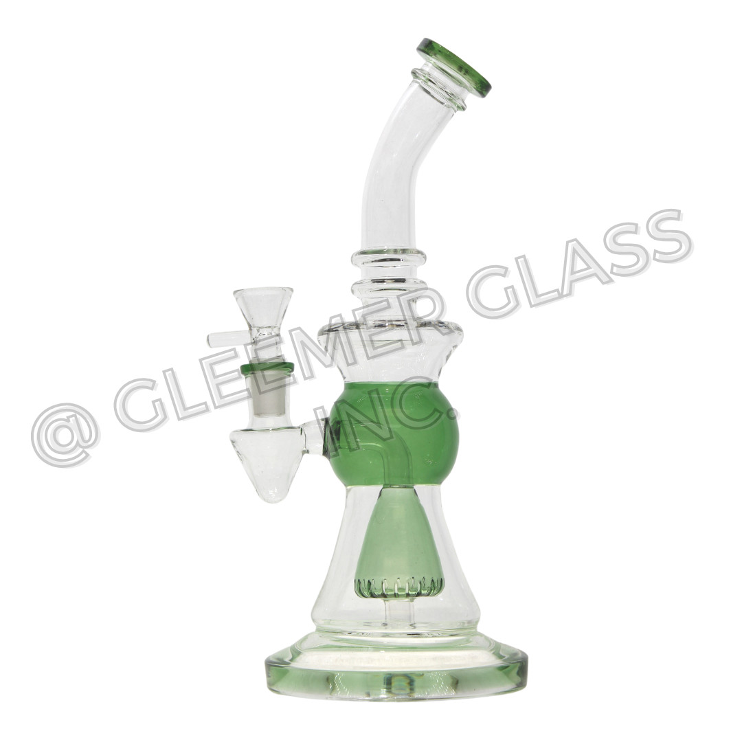 Hookah Water Pipe Glass 10&Prime; Cone Perc Tobacco Bong Smoking Pipe ASSORTED COLORS!