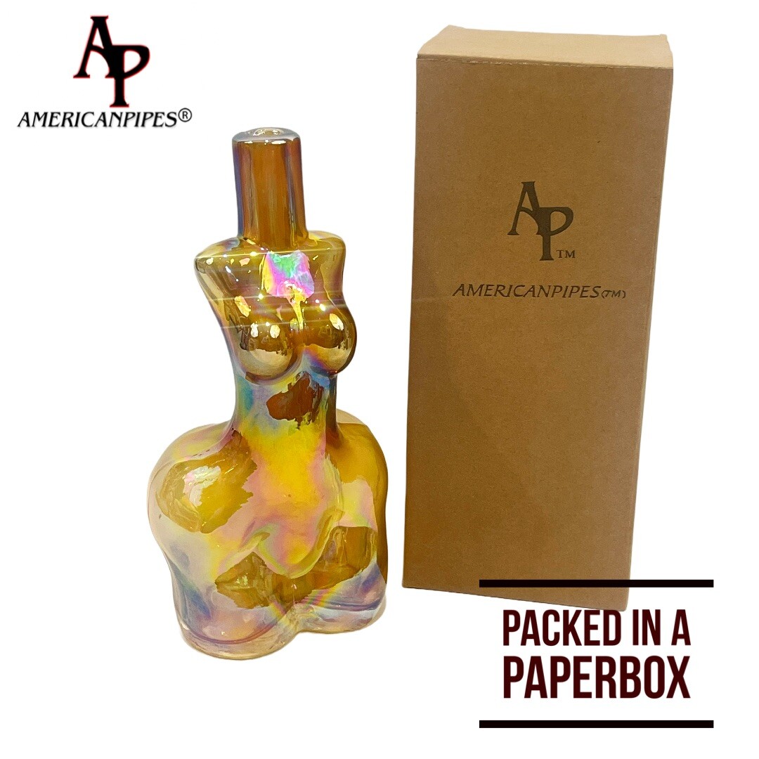 9” Sexy Lady Water Pipe/ Heavy Soft glass Pipes By INHALE & AmericanPipes