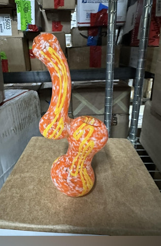 Hookah Water Pipe 6&Prime; Assorted Sherlock Bubbler Bong Orange White