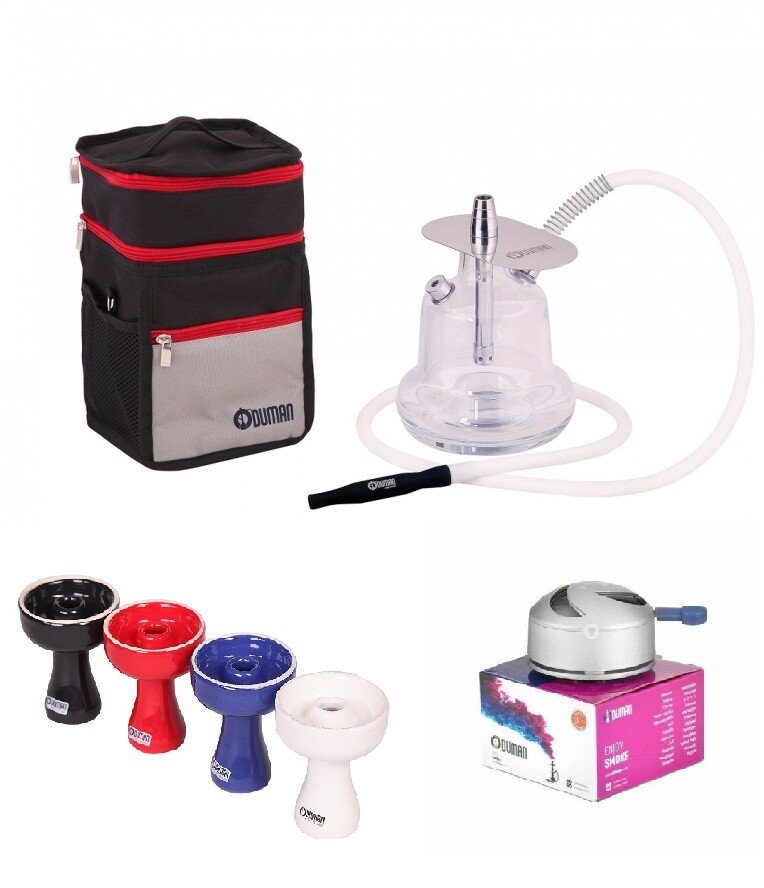 ODUMAN N4 MIDI + IGNIS +BOWL Stainless Steel Shisha Hookah Nargile Khalil Mamoon