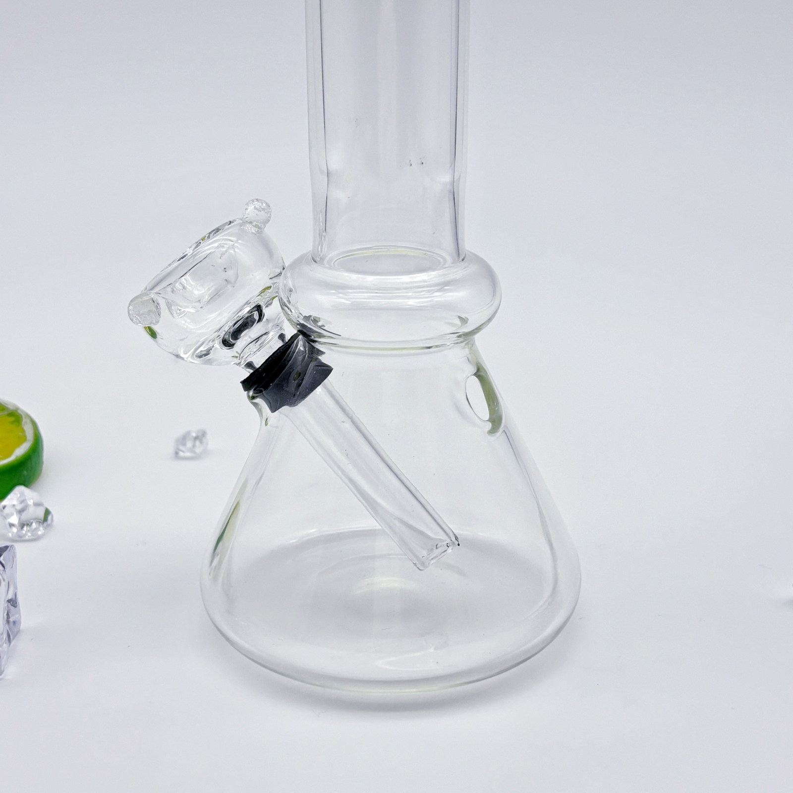 Clear 6&Prime; Classic Hookah Water Pipe Bong Tobacco Smoking Beaker Base w/ Carb Hole