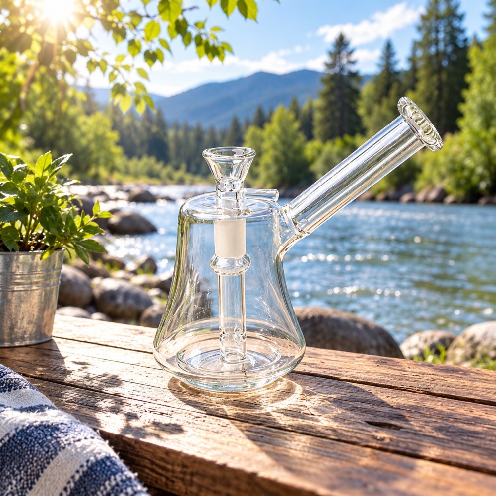 5.5&Prime; Thick Hammer Glass Bubbler Bong Carb Hole Premium Quality Water Pipe Hookah
