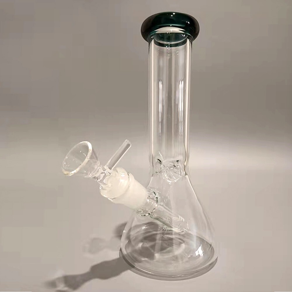 8 inch Green Heavy Glass Bong Water Pipe Smoking Bong Beaker 11mm Bowl hookah