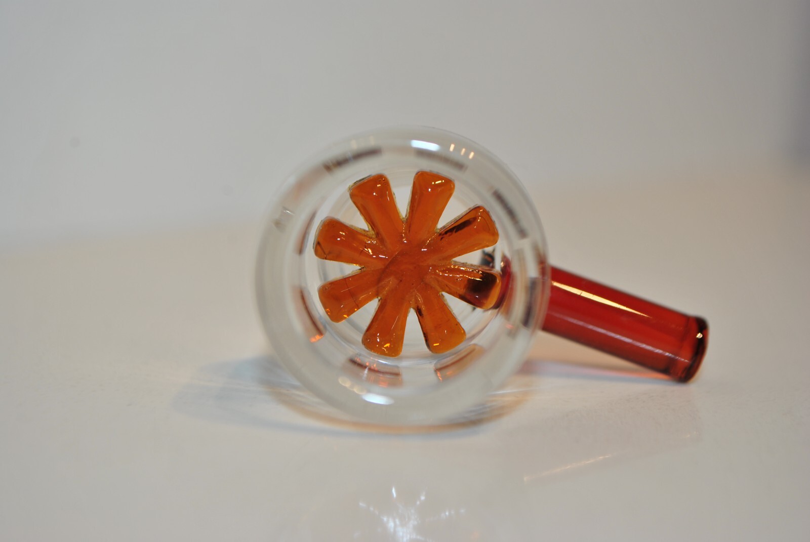 18MM GLASS BOWL MALE INSERT WITH ASHCATCHER 4COLORS AVAIL 14MM & 18MM AVAIL ALSO