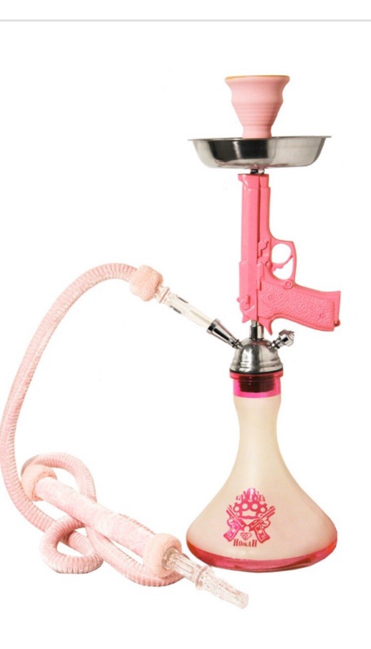ICED PISTOL HOOKAH Original Gangsta(tm) Gun Hookah PINK