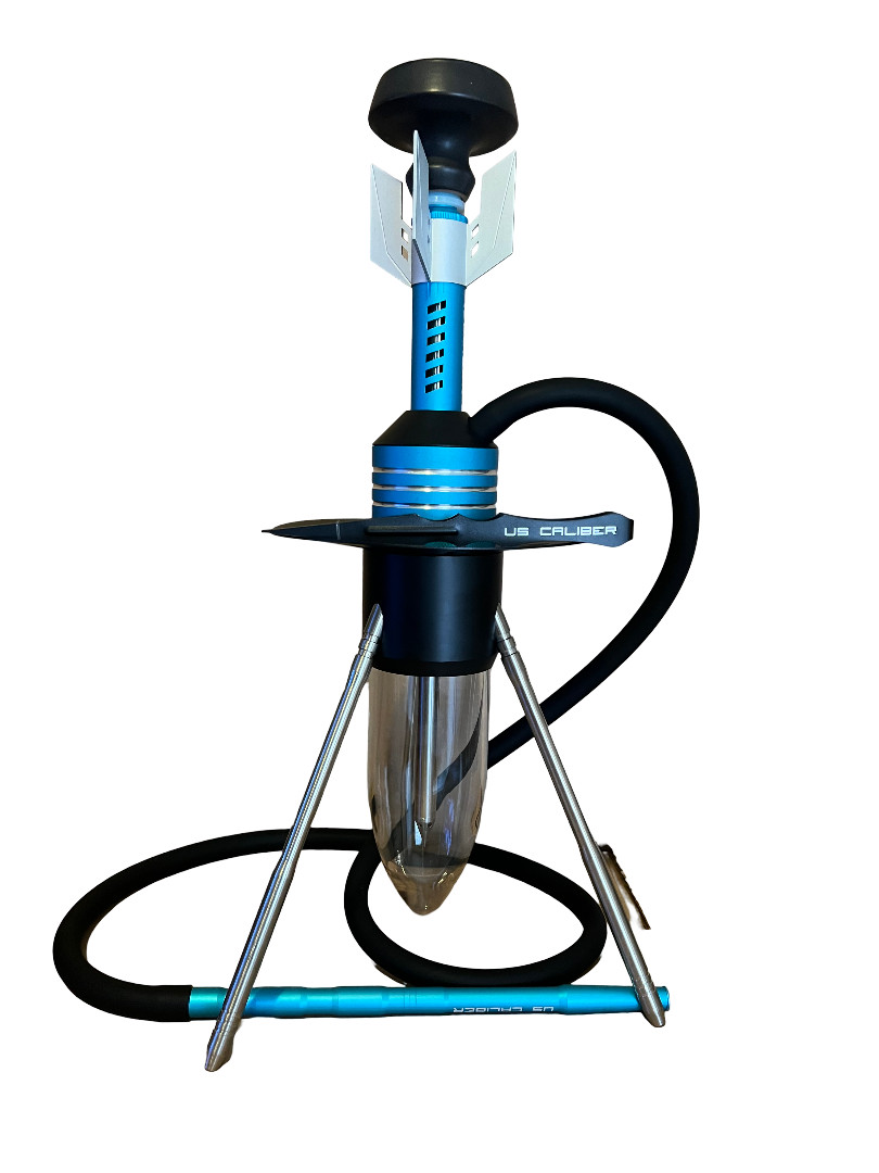 20.5&Prime; Hookah Caliber Water Pipe Sturdy Durable Heavy Glass Shisha Bong BLUE NEW