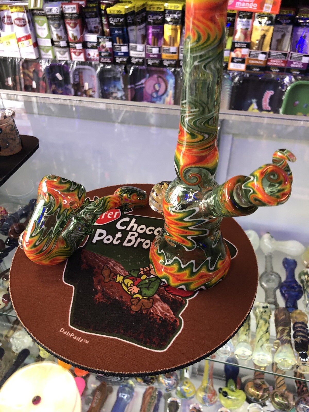Handmade glass water pipe bong bubbler Insideout American made heady fume thick