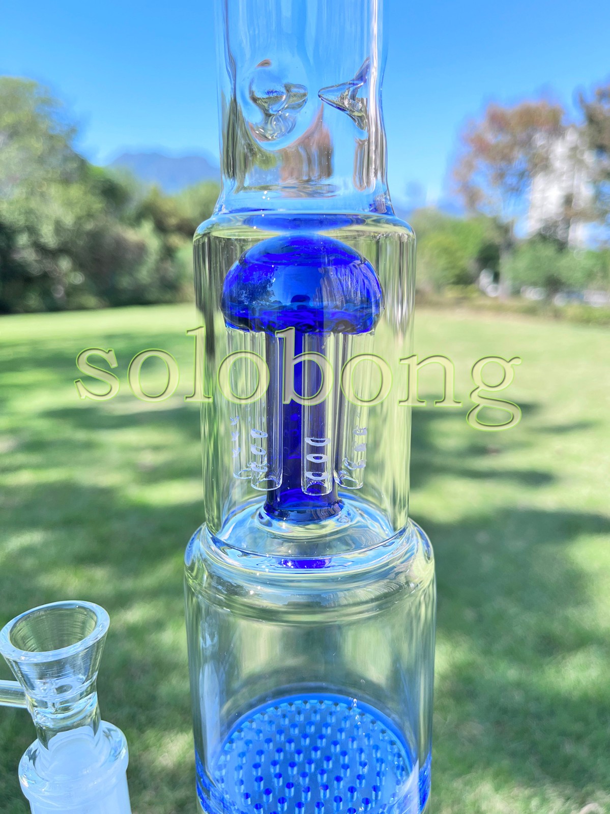 17 » Heavy Glass Bong Smoking Hookah Thick Percolate Water Pipe Beaker 14mm Bowl
