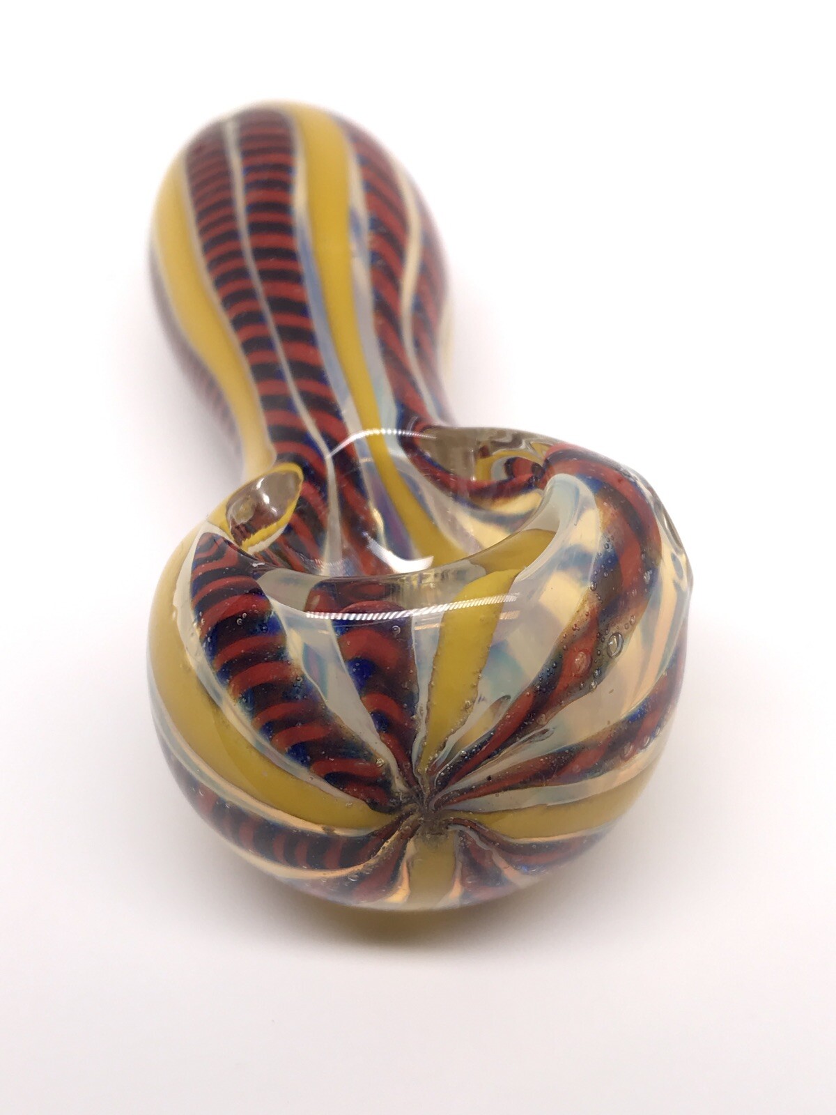 USA POCKET HEAVY MINI TOBACCO SMOKING HITTER PIPA BOWL 3” BLOWN GLASS HAND PIPE