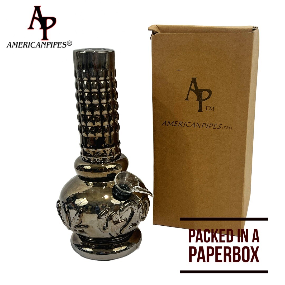 8” “Just pipe” Water Pipe/ Heavy Soft glass Pipes By INHALE & AmericanPipes