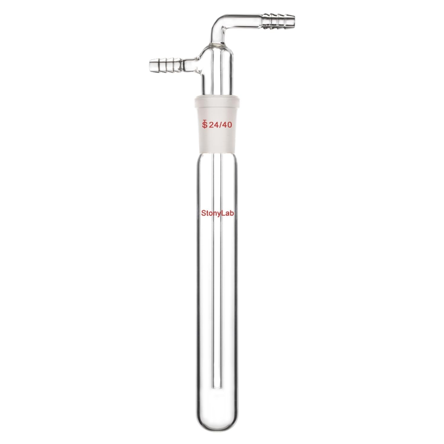 stonylab Glass Vacuum Cold Trap Bubbler with 10mm Serrated Hose, 250mm Length…
