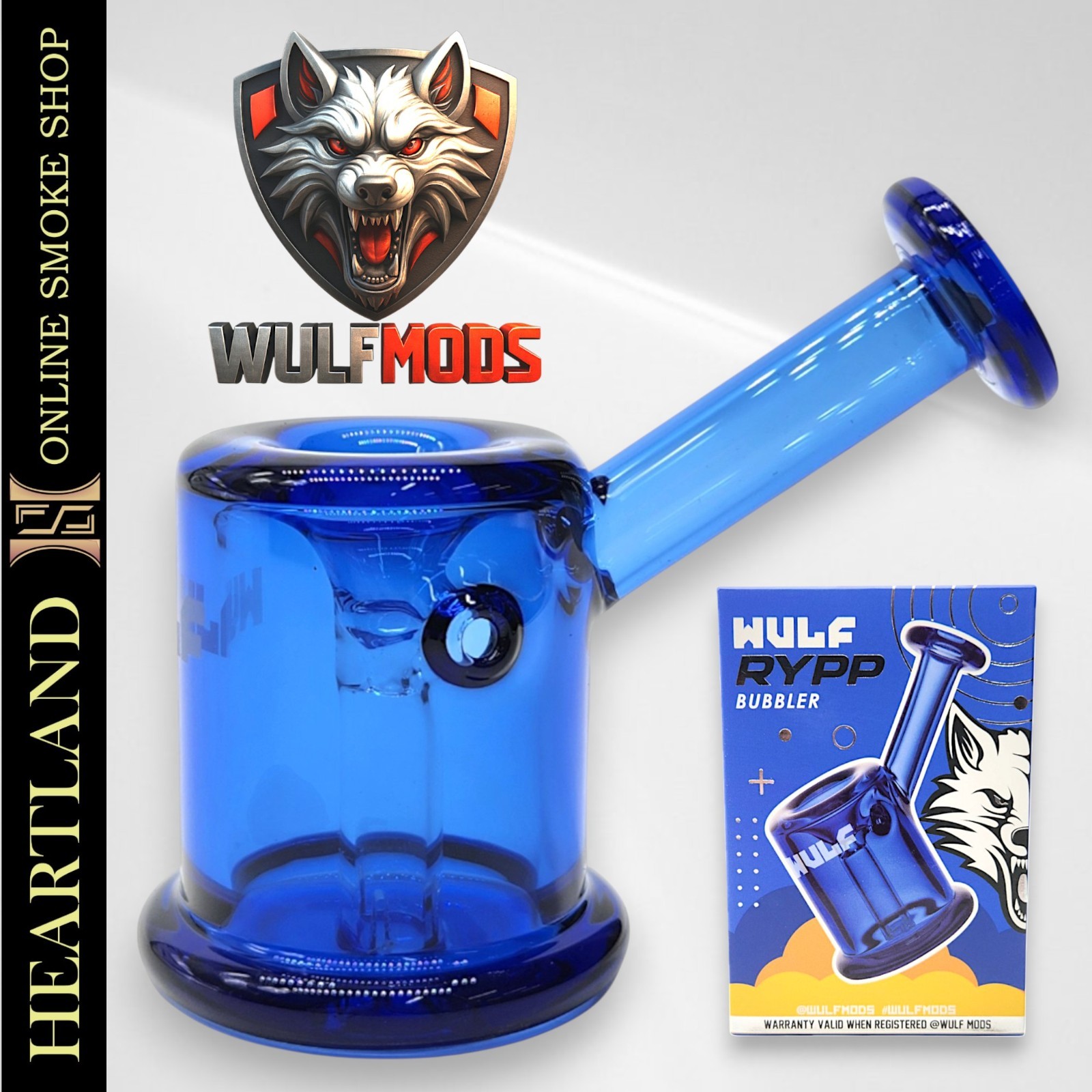 WULF Small Bubbler Mini Bong High Quality Thick BOROSILICATE Glass Water Pipe