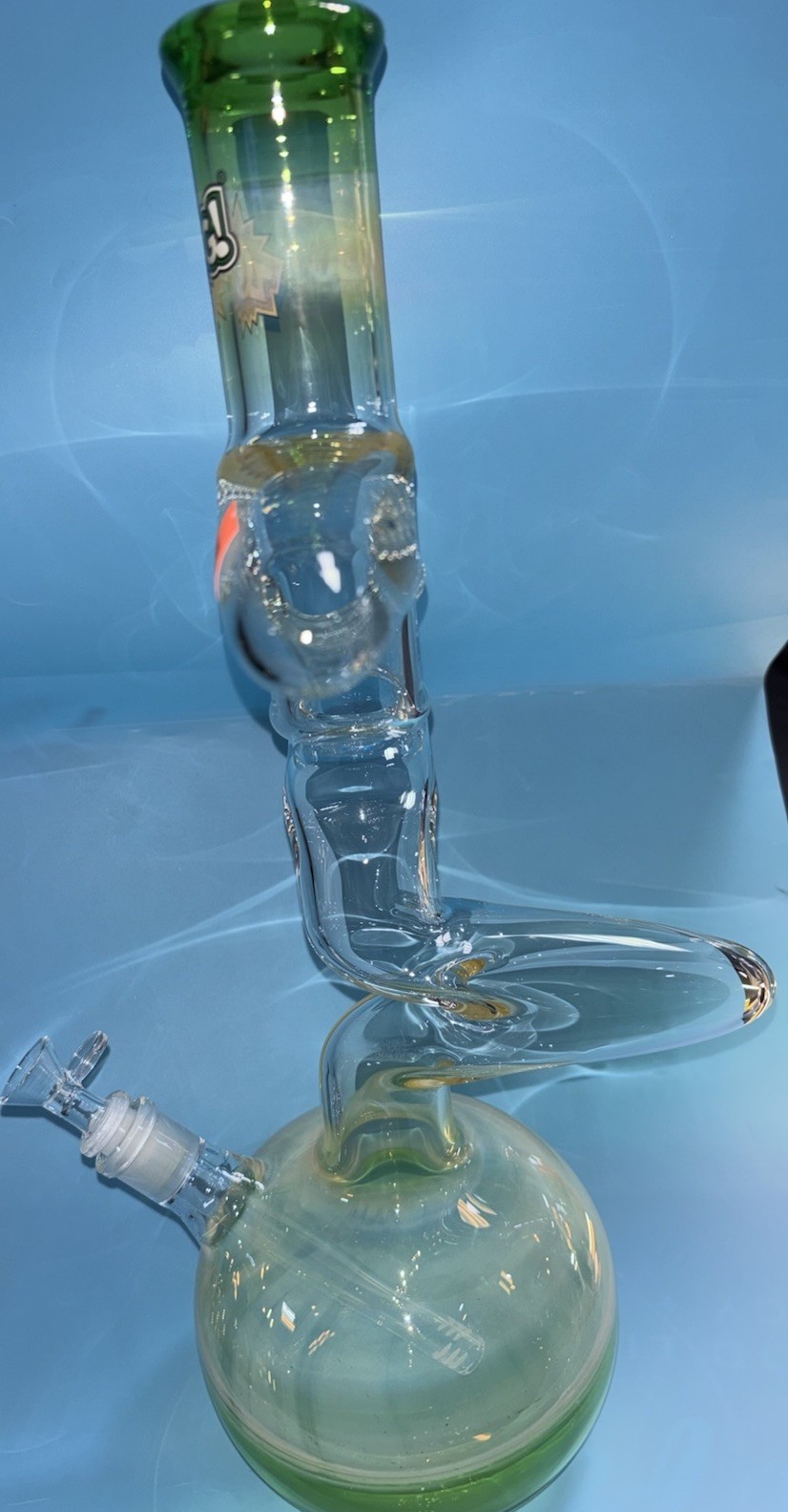 Heady Zong Glass Bubbler Water Pipe American Made Fumed Wigwag 14 Mm Spoon